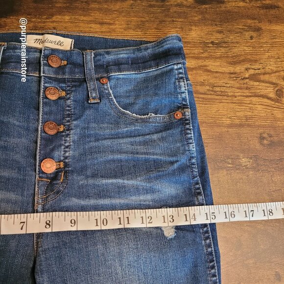 Madewell Jeans Size 28 Skinny 10" High Rise Tummy Control Rosecliff Wash H6319 - Picture 8 of 12